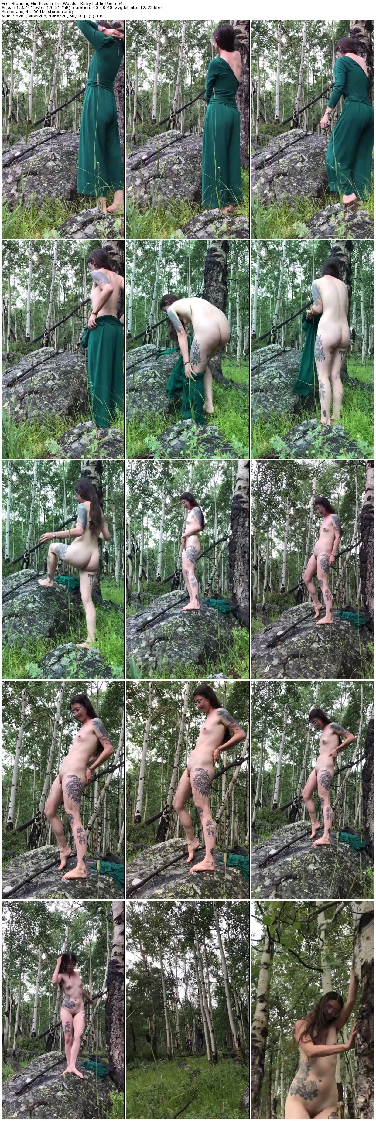 Stunning Girl Pees in The Woods - Risky Public Pee_thumb.jpg